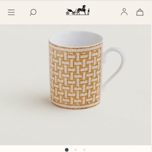 Hermès Mosaique au 24 mug in gold